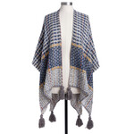 Demdaco Demdaco - Woven Textured Kimono - Navy
