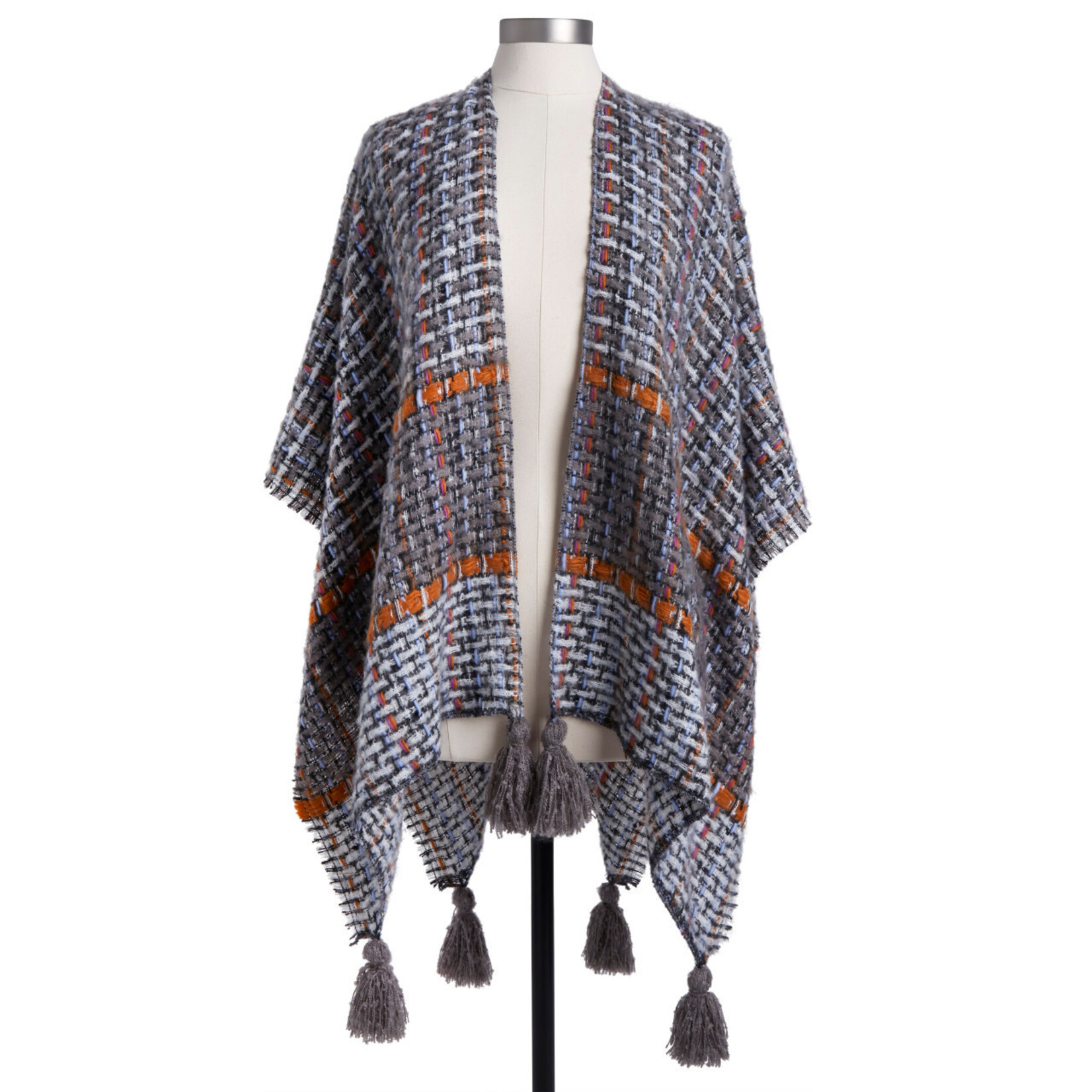Demdaco Demdaco - Woven Textured Kimono - Gray