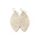 Keva - Leather Earrings - White Sands