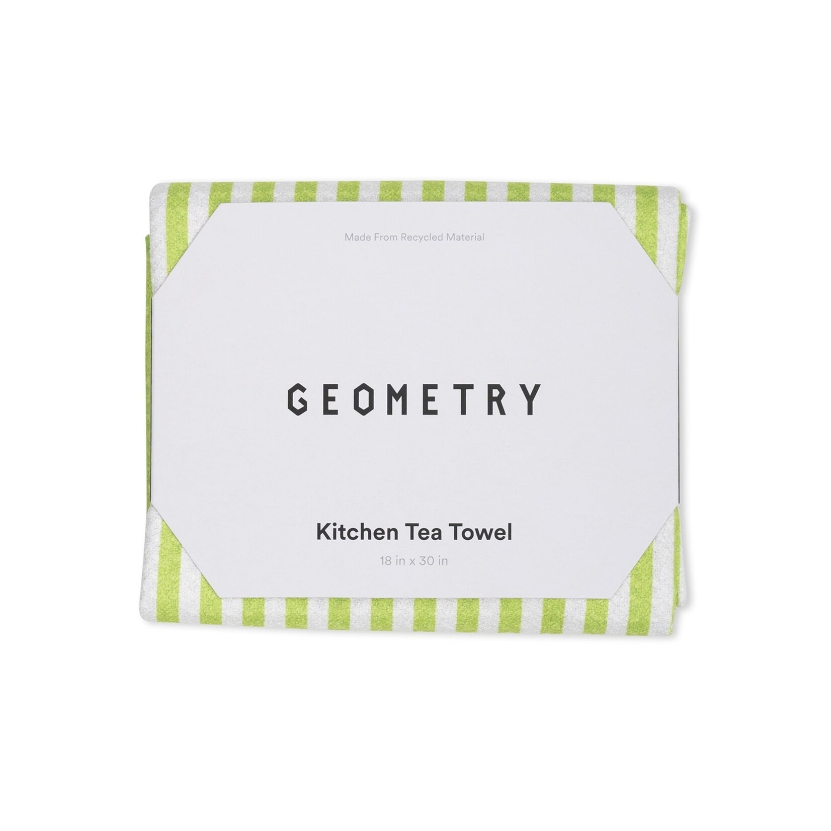 Geometry Geometry - Summer Stripe Green Kitchen Tea Towel