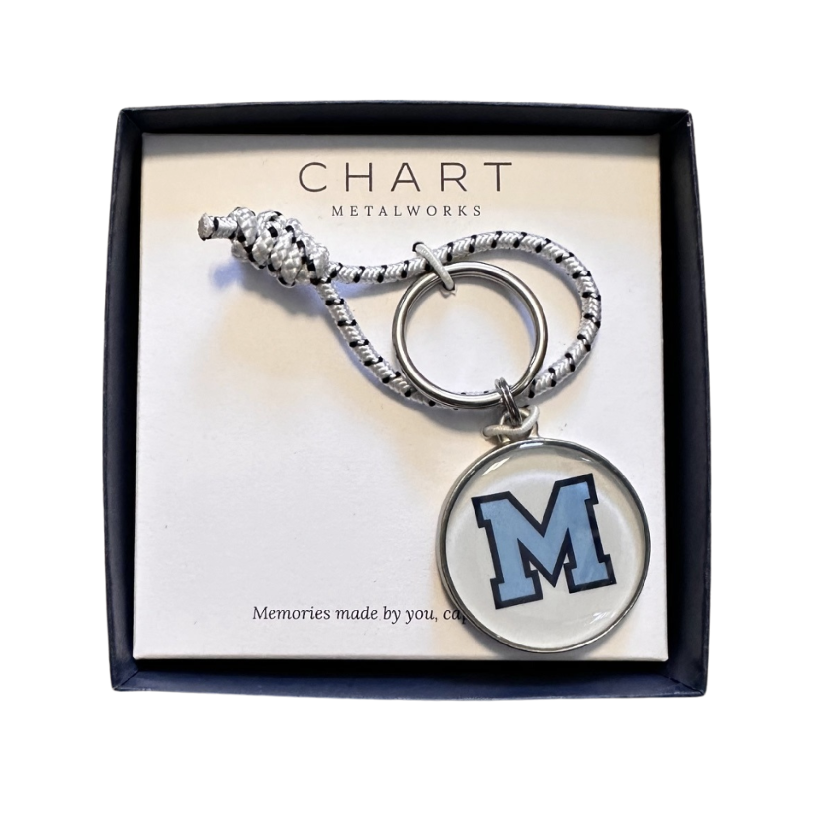 Chart Metalworks - Medfield M Logo Pewter Key Ring