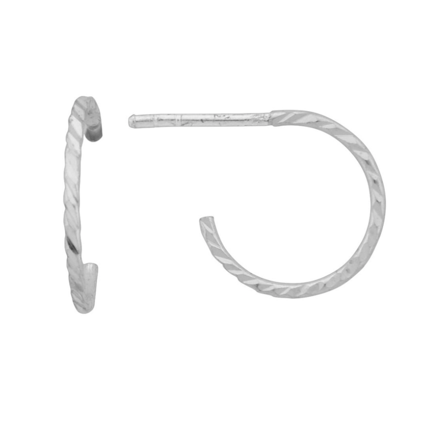 Wheeler - 3/4 Hoop Sterling Silver Earring