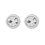 Wheeler - Crystal Round Sterling Silver Earring