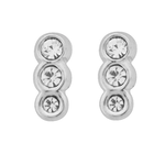Wheeler - Crystal Round Stud Sterling Silver Earring