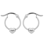 Wheeler - Hoop Heart Sterling Silver Earring