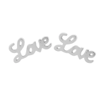 Wheeler - Love Text Sterling Silver Earring