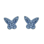 Wheeler - Sapphire Butterfly Sterling Silver Earring
