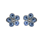 Wheeler - Sapphire Flower Sterling Silver Earrings
