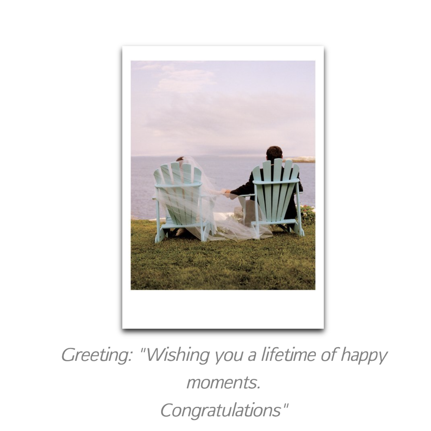 Palm Press - Wedding Couple/Adirondacks Card