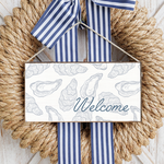 Rustic Marlin Rustic Marlin - Welcome Oyster Twine Hanging Sign