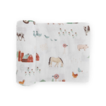 Little Unicorn Little Unicorn - Farmyard Cotton Muslin Swaddle Blanket