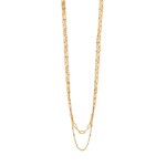 CAI CAI - Bead Layering Necklace - Gold Pink