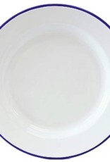 CGS INT. CGS 10.5” dinner Plate Solid White w/ Blue Rim