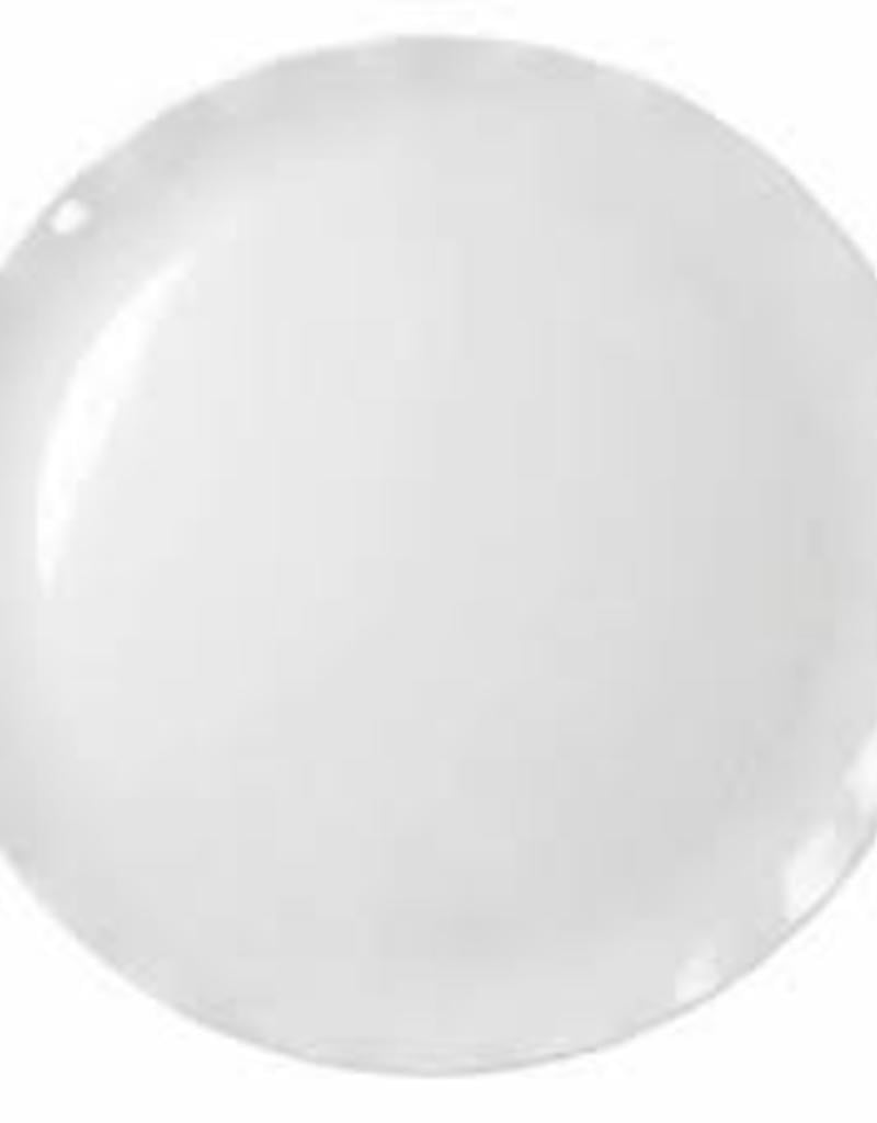 THUNDER GROUP, INC Thunder 18” Melamine Round Plate White with Black Pearl Line