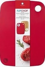 Architec ARCHITEC Flipchop White Cutting Board with Poly Side and Bamboo Side  Red