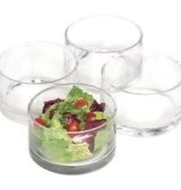 ARTLAND, INC Cylinder Nappy Bowl Set of 4 Glass