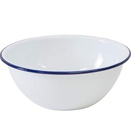 CGS INT. CGS Cereal Bowl Solid White w/ Blue Rim