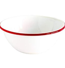 CGS INT. CGS Cereal Bowl Solid White w Red rim
