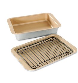 Nordic Ware NORDIC WARE Mini 3pc Broil and Bake Set Aluminum 10” x 7”