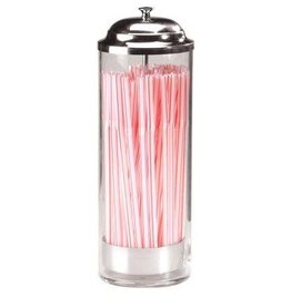 PRODYNE ENTERPRISES PRODYNE ENTERPRISES Old Fashion Straw Dispenser 36 Straws Glass Body with Metal Lid