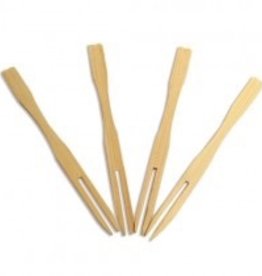 UNIQUE MAUFACTURING UNIQUE 3.5" Bamboo Fork Pick 100pcs in a bag