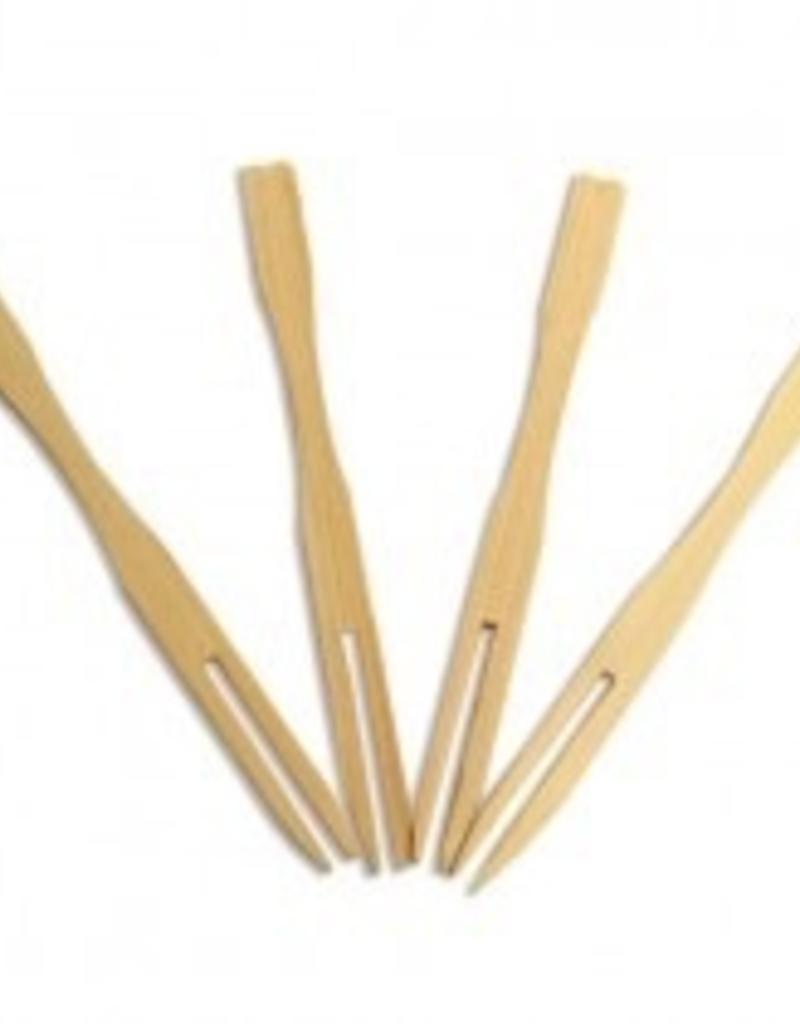UNIQUE MAUFACTURING UNIQUE 3.5" Bamboo Fork Pick 100pcs in a bag