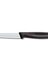 VICTORINOX SWISS ARMY Victorinox serated  Paring 3.25" Wvy Black Clamshell Knife Serrated