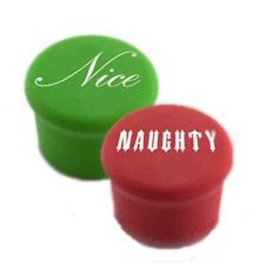 CAPABUNGA Naughty Nice Holiday Wine Stopper