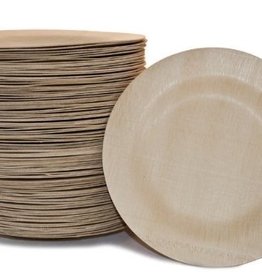 BAMBU 7” Fancy Bamboo Round Wavy Plate pack of 8