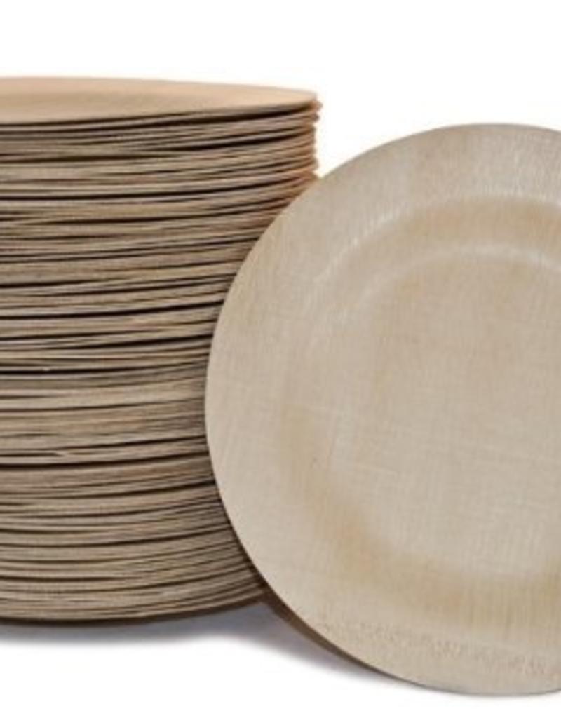 BAMBU 7” Fancy Bamboo Round Wavy Plate pack of 8