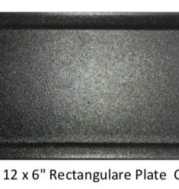 UNIVERSAL ENTERPRISES, INC. 12 x 6 Rectangular Plate Black 12/cs