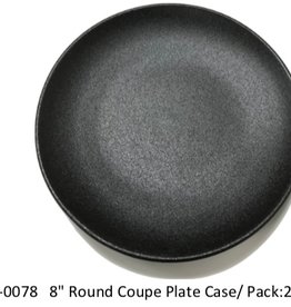 UNIVERSAL ENTERPRISES, INC. 8” round Coupe Plate Black 24/cs