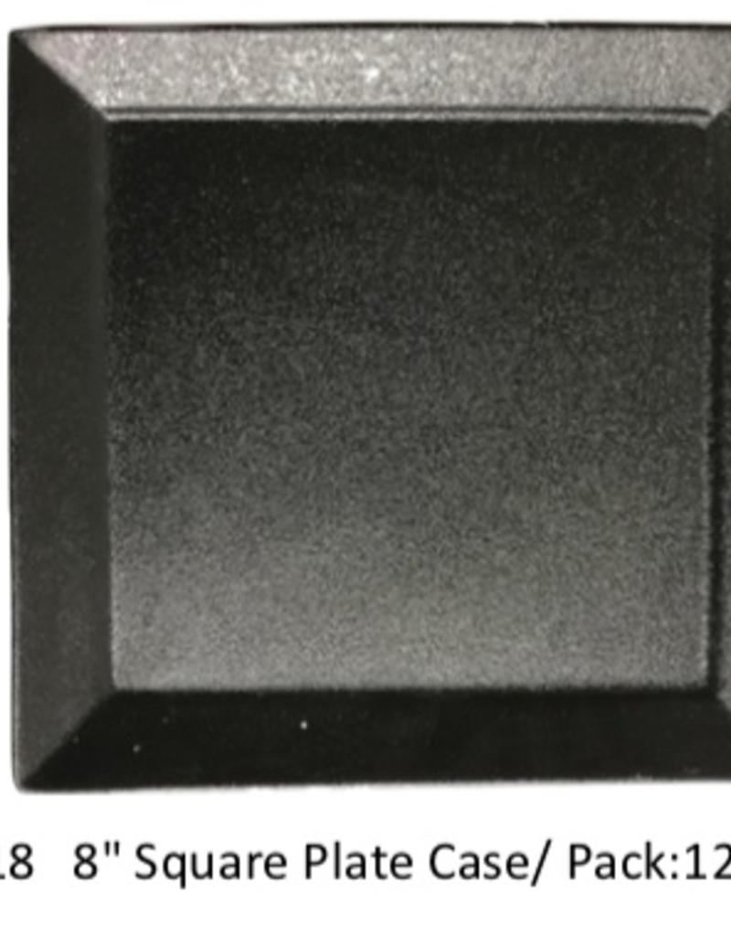 UNIVERSAL ENTERPRISES, INC. 8” square plate Black 12/cs