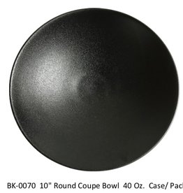 UNIVERSAL ENTERPRISES, INC. 10” round coupe Bowl 40 oz. Black 12/cs