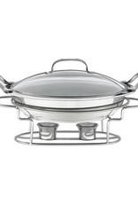 CONAIR  CORP. Cuisinart  3 qt Chafer Round Buffet Server Chafing Dish 11" glass lid