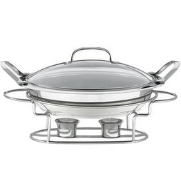 CONAIR  CORP. Cuisinart  3 qt Chafer Round Buffet Server Chafing Dish 11" glass lid