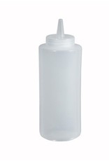 WINCO WINCO Squeeze Bottle Plastic Clear 6pc per pack 24oz