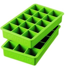 TOVOLO Perfect Cube Ice Trays Spring Green Set of 2