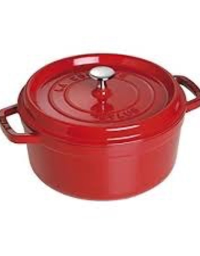 Henckels STAUB 4qt Round Cocotte Cherry/Red French Cast Iron Staub