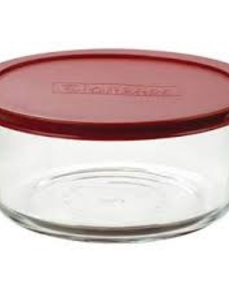 ANCHOR HOCKING Anchor 7 cup round storage with red lid