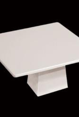 UNIVERSAL ENTERPRISES, INC. 14” Square Cake Platter & Stand White Melamine 2/cs