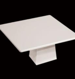 UNIVERSAL ENTERPRISES, INC. 14” Square Cake Platter & Stand White Melamine 2/cs