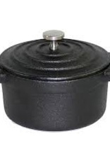 PADERNO WORLD CUISINE Paderno round Cast iron Black mini Dutch Oven 4x2 W/ Lid