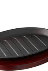 WINCO Winco Steak platter w/ gripper 3pc set  cast iron