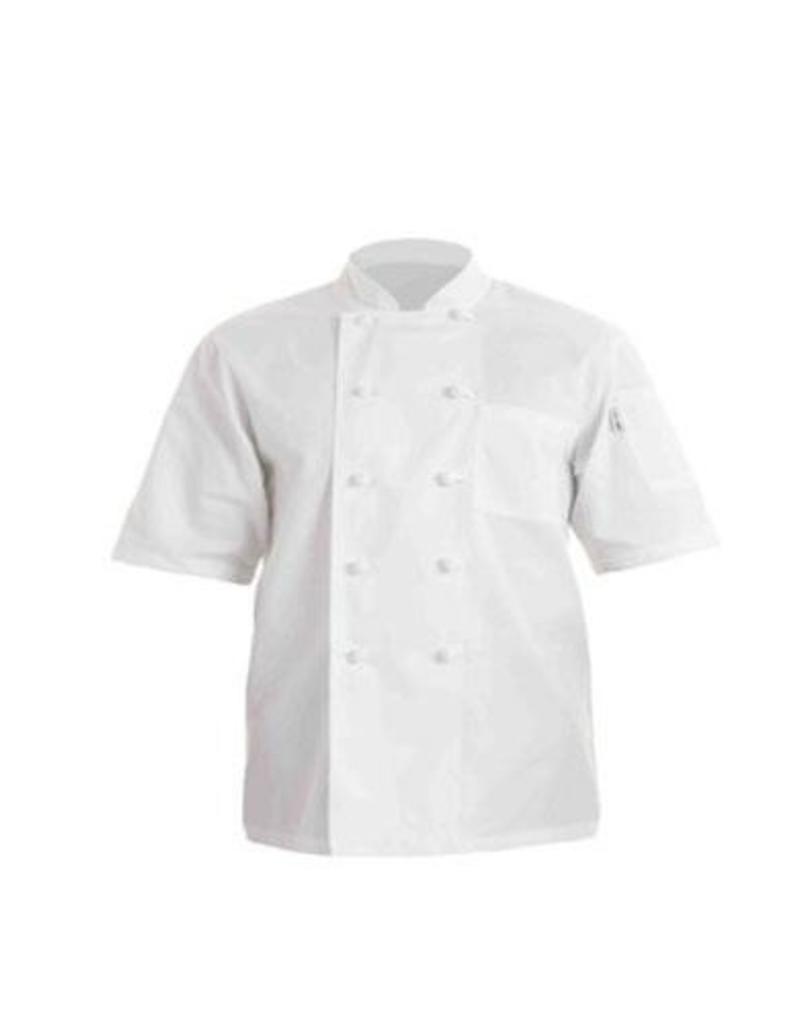 Chef Works Chef Works Volnay Basic short sleeve Chef Coat Medium 65% Poly/35% Cotton