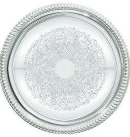 WINCO Winco Round Chrome Tray 14" metal