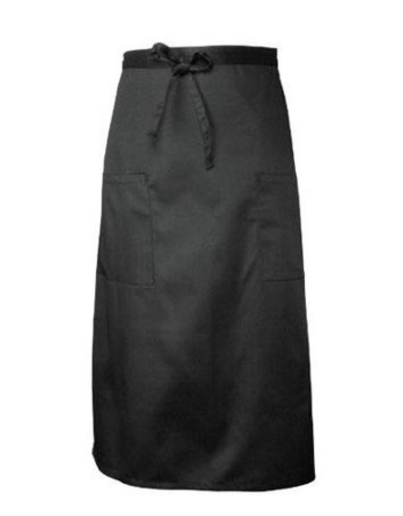 Chef Works Chef Works Two Pocket Bistro Apron Black 65% Poly/35% Cotton