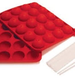 NORPRO Norpro Silicone Cake Pop Pan w/20 Sticks red