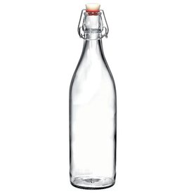 BORMIOLI ROCCO GLASS Bormioli 34 oz. Giara round Bottle Clear  1 liter