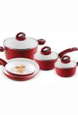 BONNY 8Pc Cookware Set Red